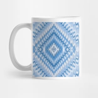 Embossed Blue And White Shibori Diamond Mug